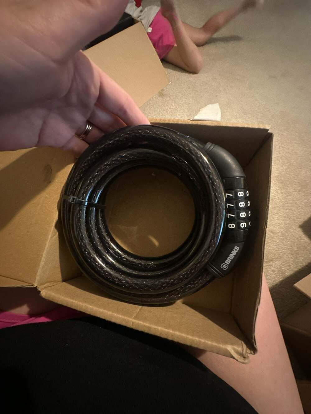 Brinks 4-Digit Resettable Combination Coiled Cable Bike Lock